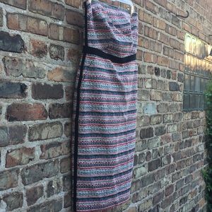 The Limited Multi Colored Strapless Cocktail Dress